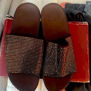 Fit Flop Bronze Pool Slides